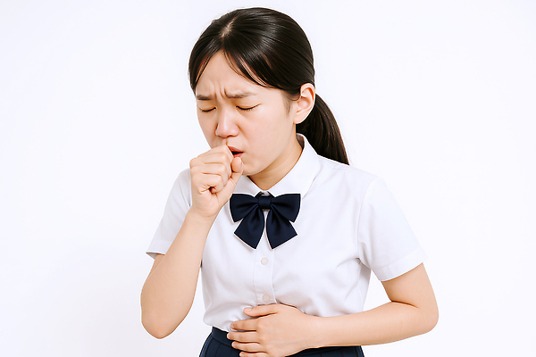 JPG 편집이미지 여자 교복 중학생 청소년 한명 상반신 손들기 흰색 찡그림 기침 입막음 의료성형뷰티 십대여자한명만 편집실사 AI인물포토 AI콘텐츠 1 학생 옷 컬러 모션 표정 사람 CG 여자한명만 십대여자만 파일형식 AI포토