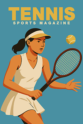 여자 스포츠 하늘색 일러스트 한명 들기 성인 테니스라켓 잡지 테니스공 테니스선수 썬캡 테니스복 성인여자한명만 국내일러스트 AI파일 모자_잡화 1 공 모션 운동선수 사람 간행물 파란색 운동복 테니스 라켓 테니스용품 여자한명만 성인여자만 파일형식 벡터