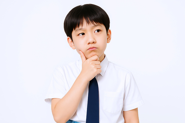 JPG 편집이미지 남자 중학생 청소년 한명 상반신 턱괴기 흰색 고민 하복 의료성형뷰티 십대남자한명만 편집실사 AI인물포토 AI콘텐츠 1 학생 감정 교복 컬러 모션 사람 CG 여름옷 남자한명만 십대남자만 파일형식 AI포토