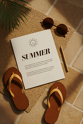 PSD 편집이미지 종이 그림자 사람없음 여름 갈색 카펫 야자수잎 이미지편집 계절 컬러 잎 파일형식