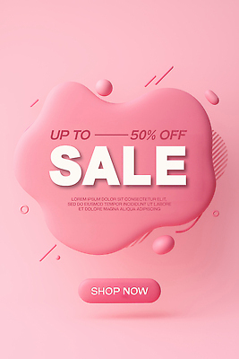 도형 PSD 템플릿 포스터 분홍색 추상 그림자 사람없음 쇼핑 3D 세일 이미지템플릿 컬러 무늬 디지털합성 파일형식