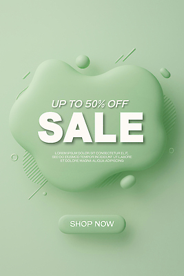 도형 PSD 템플릿 포스터 추상 그림자 사람없음 초록색 쇼핑 3D 세일 이미지템플릿 컬러 무늬 디지털합성 파일형식