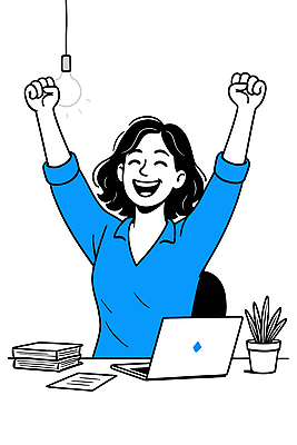 식물 여자 화분 일러스트 전구 표정 관리 한명 상반신 성인 책 파란색 노트북 만세 문서 성인여자한명만 국내일러스트 AI파일 1 컬러 모션 사람 전자제품 여자한명만 성인여자만 파일형식 벡터