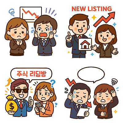 여자 남자 화살표 말풍선 일러스트 주택 미소 정장 여러명 성인 반짝임 스마트폰 선글라스 손들기 달러 슬픔 물음표 기도 돈자루 하락 문서 땀 상승 따봉 손모으기 서류판 주식투자 성인만 국내일러스트 머리짚기 AI파일 기호 옷 감정 안경 다수 컨셉 돈 모션 표정 사람 손짓 건물 핸드폰 스마트기기 사무용품 최고 주식 투자 파일형식 벡터