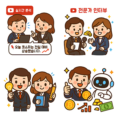 여자 남자 화살표 말풍선 지폐 일러스트 전구 그래프 미소 들기 앉기 정장 여러명 상반신 성인 책 노트북 반짝임 연필 손들기 가리킴 압정 로봇 마이크 문서 상승 따봉 인터뷰 금괴 동전탑 주식투자 성인만 가상화폐 AI_인공지능 국내일러스트 AI파일 옷 음향기기 다수 컨셉 돈 모션 학용품 표정 사람 손짓 전자제품 필기구 쌓기 사무용품 동전 최고 황금 주식 투자 파일형식 벡터