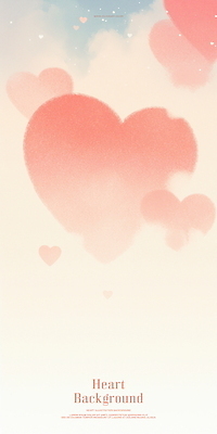 PSD 구름 분홍색 일러스트 하늘 수채화 사랑 사람없음 하트백그라운드 국내일러스트 자연요소 감정 컬러 백그라운드 하트 파일형식