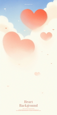 PSD 구름 분홍색 일러스트 하늘 수채화 사랑 사람없음 하트백그라운드 국내일러스트 자연요소 감정 컬러 백그라운드 하트 파일형식