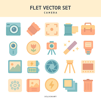 편집 일러스트 사진 사람없음 세트 쓰레기통 손전등 플랫 건전지 오브젝트 사진필름 삼각대 카메라렌즈 번개모양 조리개 카메라가방 캠 필름통 벡터 국내일러스트 AI파일 모양 가방 조명 카메라 번개 필름 파일형식
