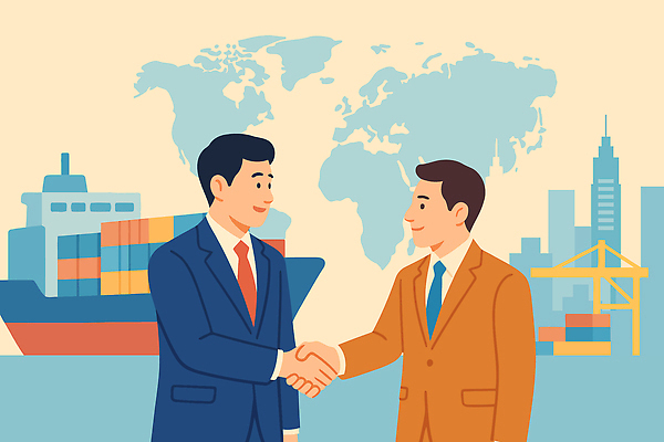 남자 세계지도 일러스트 악수 협상 미소 정장 빌딩 상반신 성인 두명 글로벌 도시 비즈니스맨 컨테이너 화물선 기중기 무역 계약체결 성인남자만 국내일러스트 AI파일 옷 산업 지도 배_교통 비즈니스 표정 사람 손짓 건물 세계 직장인 중장비 계약 남자만 성인만 파일형식 벡터