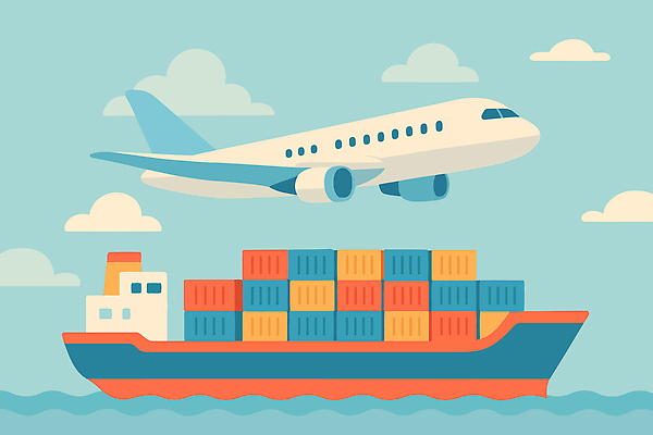 구름 물결 바다 하늘색 일러스트 하늘 비행기 사람없음 글로벌 컨테이너 화물선 무역 국내일러스트 AI파일 자연요소 산업 배_교통 항공교통 대중교통 파란색 파일형식 벡터