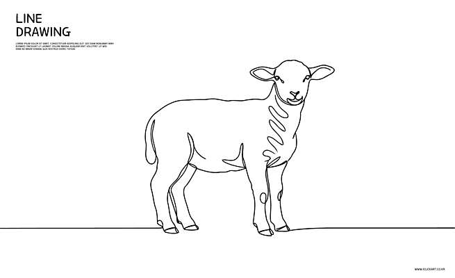 동물 라인일러스트 일러스트 사람없음 십이지신 양 라인아트 심플 드로잉 국내일러스트 AI파일 선 포유류 미술 파일형식 벡터