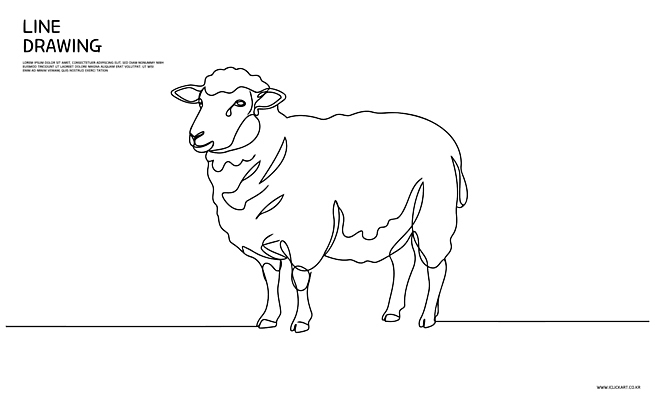 동물 라인일러스트 일러스트 사람없음 십이지신 양 라인아트 심플 드로잉 국내일러스트 AI파일 선 포유류 미술 파일형식 벡터