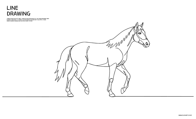 동물 라인일러스트 일러스트 사람없음 걷기 십이지신 말_동물 라인아트 심플 드로잉 국내일러스트 AI파일 선 포유류 모션 미술 파일형식 벡터