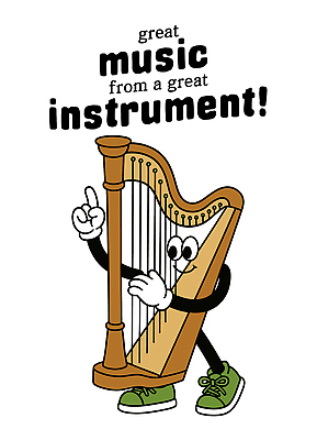 장갑 신발 연주 일러스트 미소 사람없음 가리킴 하프 일러캐릭터 AI파일 캐릭터 잡화 음악 현악기 표정 손짓 파일형식 벡터