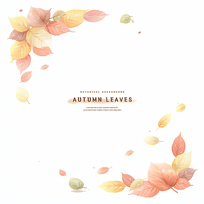 PSD 백그라운드 낙엽 일러스트 나뭇잎 수채화 프레임 사람없음 갈색 가을 카피스페이스 국내일러스트 계절 컬러 잎 공백 파일형식