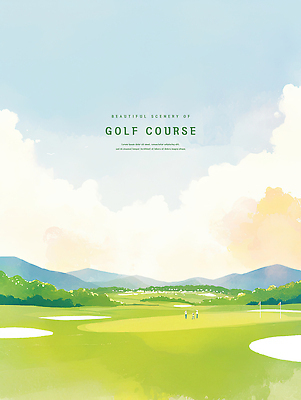 전신 PSD 나무 구름 일러스트 골프장 하늘 산 사람 잔디 세명 초록색 골프깃발 국내일러스트 자연요소 식물 컬러 골프 스포츠시설 깃발 파일형식