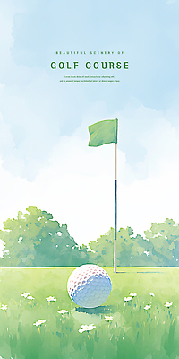 PSD 나무 구름 일러스트 골프장 하늘 골프공 잔디 사람없음 초록색 골프깃발 국내일러스트 자연요소 식물 컬러 골프 공 스포츠시설 골프용품 깃발 파일형식