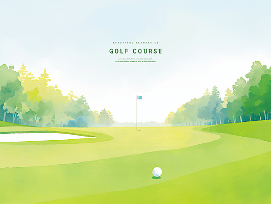 PSD 나무 일러스트 골프장 하늘 골프공 잔디 사람없음 초록색 골프깃발 국내일러스트 식물 컬러 골프 공 스포츠시설 골프용품 깃발 파일형식
