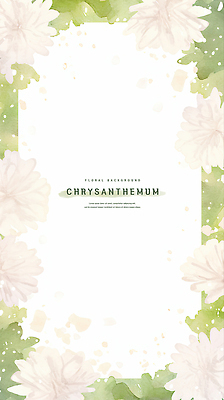 PSD 꽃잎 백그라운드 잎 일러스트 수채화 국화 사람없음 초록색 팻말 연분홍색 카피스페이스 국내일러스트 식물 꽃 분홍색 컬러 프레임 공백 파일형식