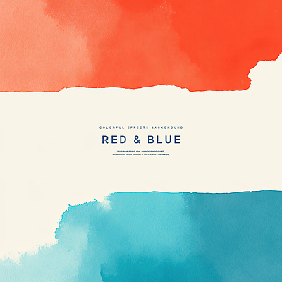 PSD 일러스트 붓터치 수채화 사람없음 빨간색 파란색 번짐 국내일러스트 컬러 파일형식 효과