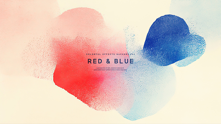 PSD 일러스트 붓터치 수채화 사람없음 빨간색 파란색 번짐 국내일러스트 컬러 파일형식 효과