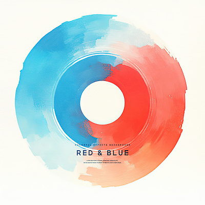 PSD 일러스트 붓터치 수채화 사람없음 빨간색 파란색 원형 번짐 국내일러스트 도형 컬러 파일형식 효과