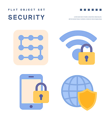 패턴 인터넷 일러스트 자물쇠 사람없음 스마트폰 플랫 오브젝트 보안 와이파이 방패모양 엘리먼트 국내일러스트 AI파일 모양 무늬 안전 핸드폰 스마트기기 무선인터넷 방패 파일형식 벡터