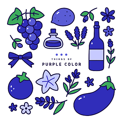 리본 일러스트 가지 사람없음 보라색 병 와인병 가지꽃 엘리먼트 포도잎 국내일러스트 AI파일 식기 꽃 컬러 잎 채소 포도 병_용기 와인 파일형식 벡터
