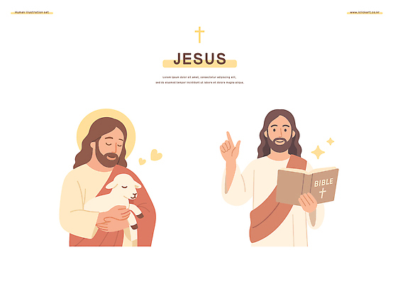 남자 기독교 십자가 일러스트 안기 미소 들기 상반신 성인 두명 반짝임 눈감음 성경 천주교 하트 가리킴 양 예수 후광 성인남자만 일러캐릭터 AI파일 모양 캐릭터 종교 종교용품 포유류 모션 표정 사람 손짓 빛 신_종교 남자만 성인만 파일형식 벡터