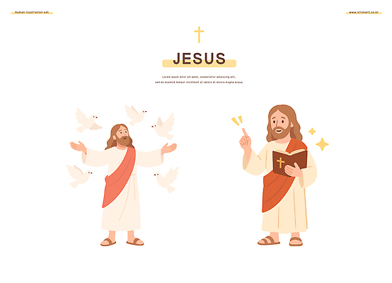 전신 남자 기독교 십자가 일러스트 팔벌리기 미소 들기 성인 두명 반짝임 성경 천주교 가리킴 예수 백비둘기 성인남자만 일러캐릭터 AI파일 캐릭터 종교 종교용품 모션 표정 사람 손짓 신_종교 비둘기 남자만 성인만 파일형식 벡터