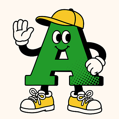 허리손 일러스트 미소 사람없음 초록색 손인사 A 캡모자 일러캐릭터 AI파일 캐릭터 모자_잡화 알파벳 컬러 포즈 표정 인사 파일형식 벡터