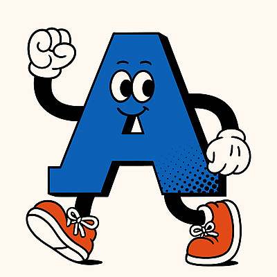 일러스트 미소 사람없음 파란색 손들기 걷기 주먹 A 일러캐릭터 AI파일 캐릭터 알파벳 컬러 모션 표정 파일형식 벡터