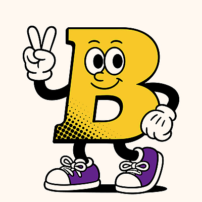 허리손 일러스트 미소 사람없음 노란색 B 브이 일러캐릭터 AI파일 캐릭터 알파벳 컬러 포즈 표정 손짓 파일형식 벡터