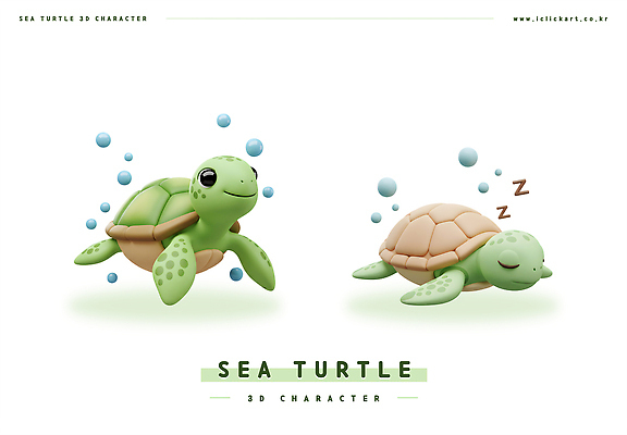 PSD 편집이미지 동물캐릭터 3D캐릭터 미소 사람없음 연두색 세트 3D 귀여움 눈감음 물방울 잠 Z 등껍질 바다거북 편집3D 동물 캐릭터 알파벳 컨셉 모션 표정 초록색 거북이 디지털합성 파일형식
