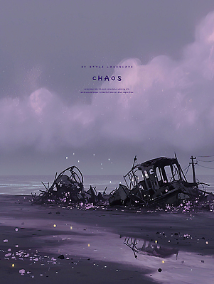 PSD 구름 일러스트 하늘 해변 사람없음 건물 반사 보라색 어둠 파편 폐허 전봇대 웅덩이 붕괴 무너짐 SF 공허 국내일러스트 자연요소 건축물 공공시설 바다 컬러 컨셉 모션 파일형식