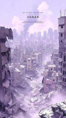 PSD 구름 일러스트 하늘 사람없음 건물 보라색 어둠 연기 파편 폐허 붕괴 무너짐 SF 공허 국내일러스트 자연요소 건축물 컬러 컨셉 모션 파일형식