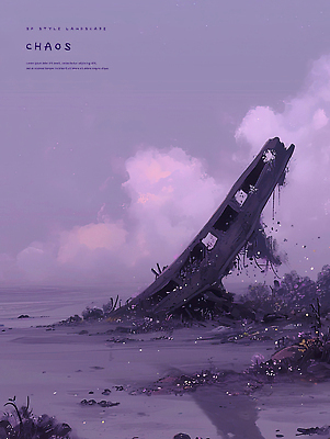 PSD 구름 일러스트 하늘 해변 사람없음 반사 보라색 어둠 파편 폐허 웅덩이 붕괴 무너짐 SF 공허 국내일러스트 자연요소 바다 컬러 컨셉 모션 파일형식