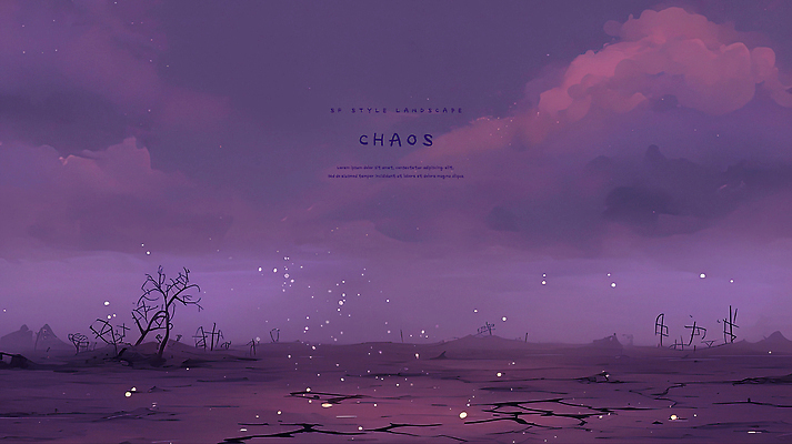 PSD 나무 구름 일러스트 하늘 사람없음 보라색 어둠 안개 균열 황폐 폐허 가뭄 SF 공허 국내일러스트 자연요소 식물 컬러 컨셉 모션 날씨 파일형식