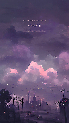 PSD 나무 구름 일러스트 하늘 사람없음 건물 빛 보라색 어둠 안개 폐허 SF 공허 사이버펑크 국내일러스트 자연요소 식물 건축물 컬러 컨셉 날씨 파일형식