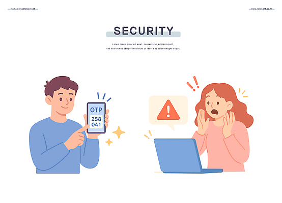 여자 남자 말풍선 일러스트 자물쇠 미소 들기 상반신 성인 두명 노트북 반짝임 스마트폰 손들기 놀람 암호 느낌표 인증 인터넷보안 주의표 성인만 국내일러스트 AI파일 기호 감정 컨셉 모션 표정 주의 사람 전자제품 핸드폰 스마트기기 보안 파일형식 벡터