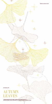 PSD 백그라운드 낙엽 일러스트 추상 사람없음 반짝임 노란색 가을 라인아트 은행잎 국내일러스트 계절 선 컬러 잎 무늬 모션 파일형식