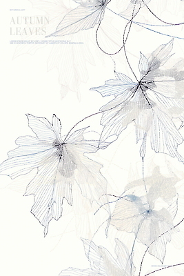 PSD 백그라운드 단풍 낙엽 일러스트 추상 사람없음 가을 라인아트 은행잎 아이보리 국내일러스트 계절 선 컬러 잎 무늬 파일형식