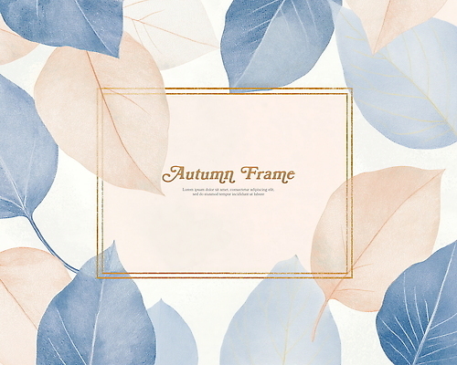 PSD 낙엽 일러스트 프레임 사람없음 가을 겹침 파스텔톤 국내일러스트 계절 컬러 잎 파일형식