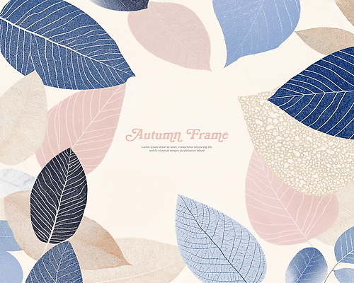 PSD 낙엽 일러스트 프레임 사람없음 가을 겹침 파스텔톤 국내일러스트 계절 컬러 잎 파일형식