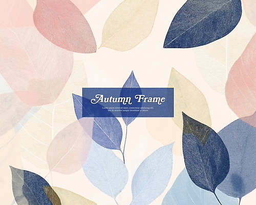 PSD 낙엽 일러스트 사람없음 가을 겹침 파스텔톤 국내일러스트 계절 컬러 잎 파일형식