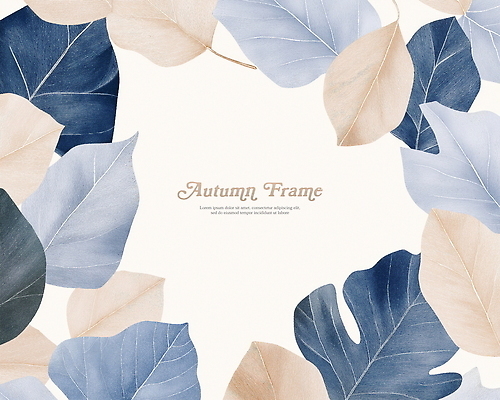 PSD 낙엽 일러스트 프레임 사람없음 가을 겹침 파스텔톤 국내일러스트 계절 컬러 잎 파일형식