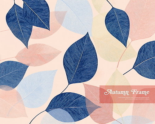 PSD 낙엽 일러스트 사람없음 가을 겹침 파스텔톤 국내일러스트 계절 컬러 잎 파일형식