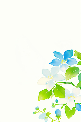 JPG 백그라운드 잎 일러스트 수채화 사람없음 초록색 파란색 물망초 국내일러스트 AI일러스트 AI콘텐츠 식물 꽃 컬러 파일형식