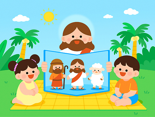 전신 구름 여자 남자 기독교 어린이 일러스트 지팡이 하늘 미소 들기 소녀 소년 여러명 성인 야자수 태양 군인 잡기 양 풀 예수 무릎꿇기 즐거움 돗자리 성경이야기 가부좌 손모으기 여름성경학교 그림책 후광 국내일러스트 AI파일 자연요소 나무 식물 직업 감정 종교 다수 포유류 모션 표정 이야기 사람 앉기 손짓 책 빛 신_종교 성경학교 국군 파일형식 벡터 여름_계절