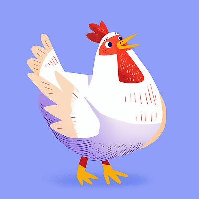 PSD 한마리 일러스트 사람없음 닭캐릭터 연보라색 일러캐릭터 캐릭터 1 동물캐릭터 보라색 닭 파일형식